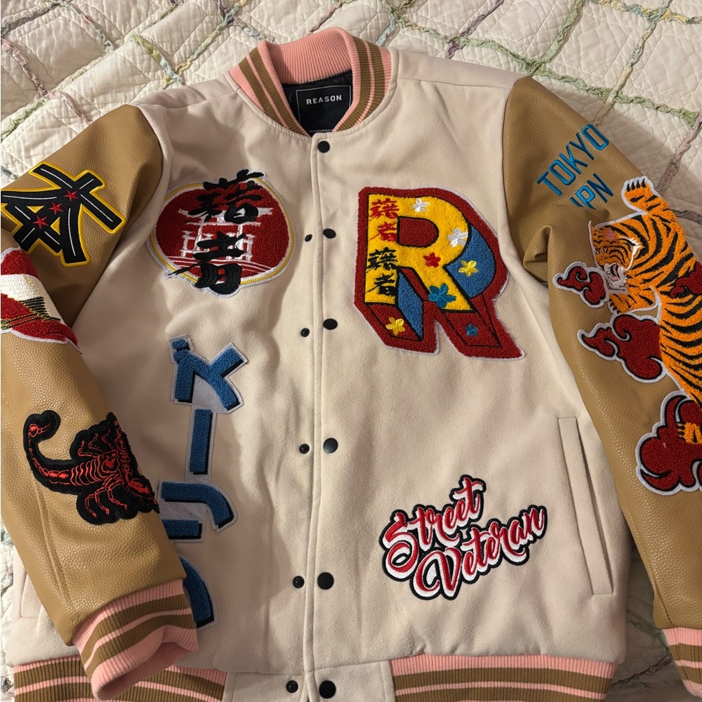 Reason Osaka street team Varsity Bomber Jacket, L